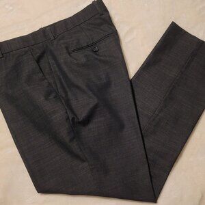 Perry Ellis Dark Gray Slim Fit Flat Front Dress Pants 32x30
